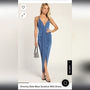 Dreamy date surplice midi dress